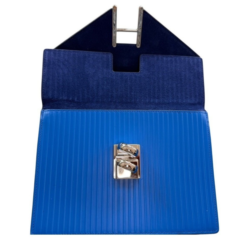 Henri Bendel Plaza Top Handle Satchel Blue Plaza Leather Suede NWOT Crossbody - Picture 13 of 16